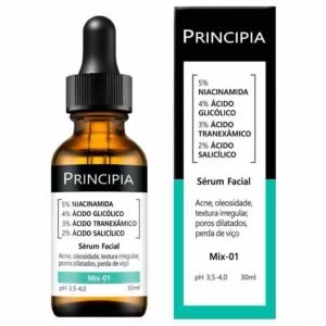 Mix-01 principia sérum com mix de 4 ativos: 5% niacinamida, 4% ácido glicólico4