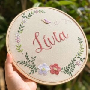 Bastidor porta maternidade - tamanho 26cm 150 variações