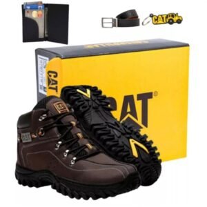 Bota masculina caterpillar adventure lona em promoção