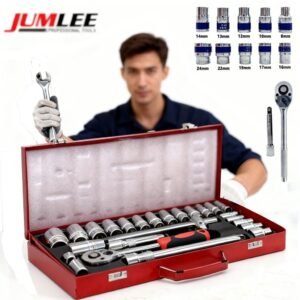 1/2“jogo de chave catraca caixa ferramentas completa aplicável a motocicletas, carros e caminhões