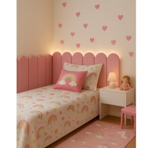 Kit com até 15 cabeceira de cama modelo nuvem autocolante parede em módulos estofados