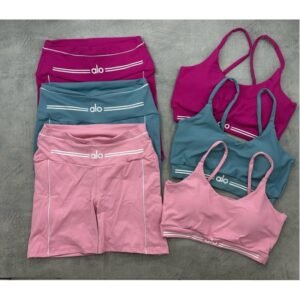 Conjunto fitness poliamida yoga premium top e short zero transparência