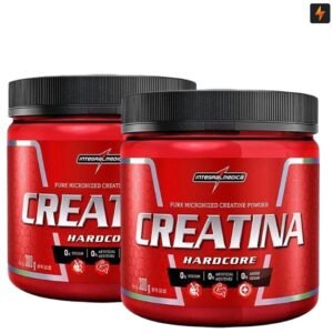 Kit 2x creatina hardcore 300g integralmedica - melhor resistência no treino