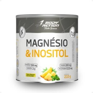 Magnésio inositol 210g + melatonina body action - relaxamento zero açúcar glúten