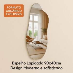 Espelho grande moderno polido decorativo 90x40cm luxo quarto sala hall pinterest banheiro closet