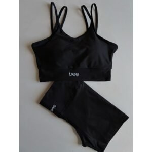 Roupa de academia feminina top short conjunto fitness feminino look caminhada kit ginástica