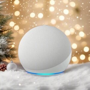 Caixa de som ,modelo alaxe echo dot 5 pro max com comando voz através app da amazon e bluetooth-cores disponíveis