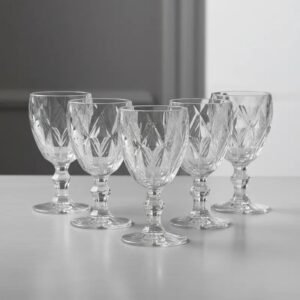 Jogo 6 taças de vidro diamond 340ml