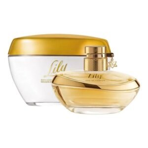 Kit creme corporal + perfume lily feminino - 200ml200g