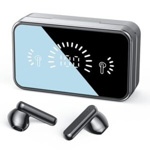 S20 fones de ouvido tws sem fio duplo com case suporte celular bluetooth 5.2 ipx5 microfone, esportivo