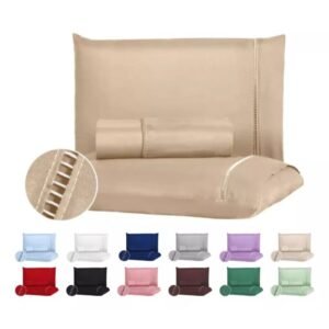 Lencol queen 400 fios micropercal cama casal solteiro tecido super macio