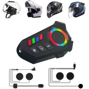 Fone de ouvido capacete moto bluetooth controle voz microfone para intercomunicador