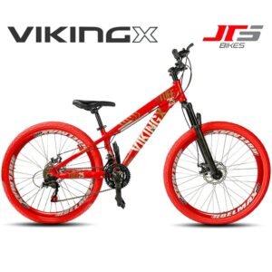 Bicicleta vikingx tuff x25 aro 26 mtb 21v freeride downhill pneus kenda coloridos