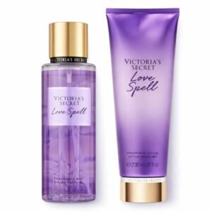 Kit feminino cheiroso body splash e hidratante love spel doce marcante 230 ml