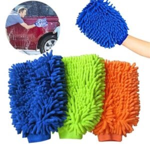Kit de lavagem automotiva para carro e moto luvas microfibra durável
