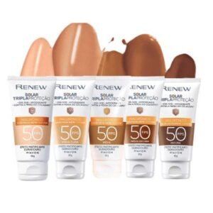 Kit 2 renew protetor solar facial fps 50 com cor-vários