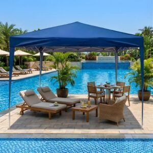 Tenda sanfonada 3x3m montagem rápida eagle force azul toldo barraca festa churrasco lazer