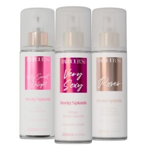 Kit 3 body splash delight very sexy roses 200ml barbours
