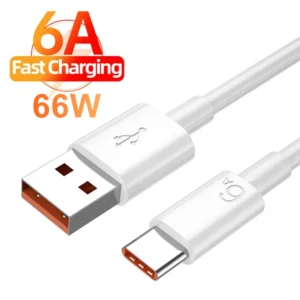 6a cabo usb tipo-c de carregamento super rápido para huawei honor xiaomi redmi oppo vivo realme iqoo android usb-c carregador 2m
