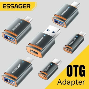 Essager usb3.0 otg adaptador tipo-c usb-a micro fêmea para usb ip macho conversor macbook xiaomi iphone