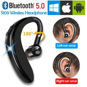 S109 fones de ouvido sem fio com microfone bluetooth 5.0 motorista chamada negócios para todos os smartphones
