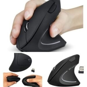 Mouse vertical sem fio ergonômico optico usb silencioso gamer