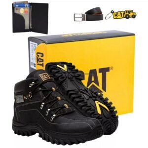 Bota masculina caterpillar em lona reforçada promoção