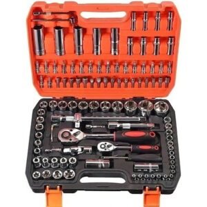 Conjunto de 108 ou 53 peças ferramentas soquete sextavado catraca chave maleta multi-função profissional