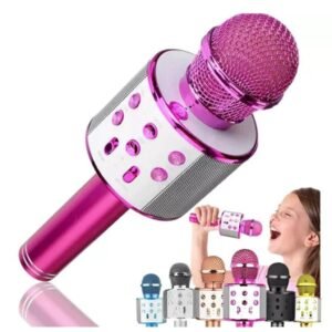 Ws-858 - microfone infantil de karaoke brinquedo sem fio bluetooth