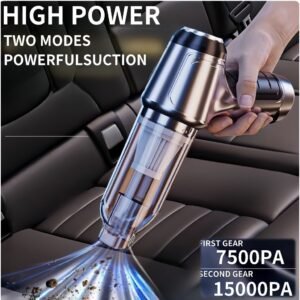 Aspirador e soprador portátil 5 em 1 alta potência multifuncional para limpeza completa carro
