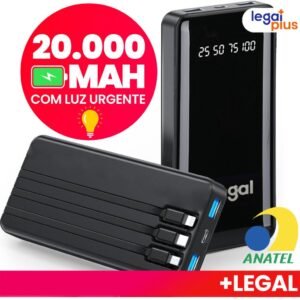 Carregador portátil power bank favo de mel bateria externa 20000mah