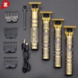 Máquina de cortar cabelo e barba masculina, barbeador elétrico aparador profissional