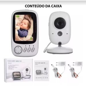 Baba eletrônica com monitor visão noturna, câmera c/ audio sensor de temperatura anjgg