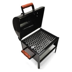 Churrasqueira a bafo portátil para pescaria viagens camping material resistente