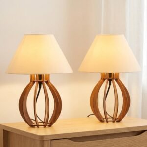 Kit 2 unidades abajur la finesse cupula - luminária para decoração quarto e sala