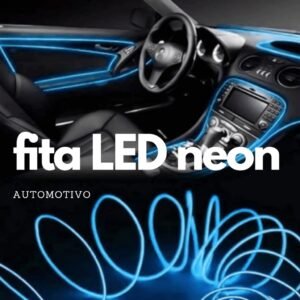 Fita led neon automotiva 5 metros ou 2 para painel interno carro interior cores iluminação