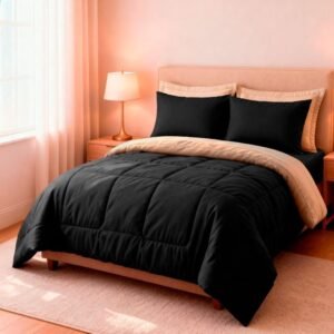 Kit jogo de cama edredom casal queen 06 peças dupla face super macio premium casa dona