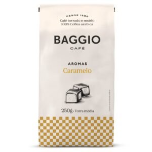Café torrado e moído caramelo baggio pacote 250g