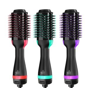 Escova secadora 110v alisador elétrica de ar quente modeladores cabelo com 3 em1 hair