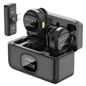 Microfone de lapela a'gold profissional sem fio redondo magnético com redução ruído por ia