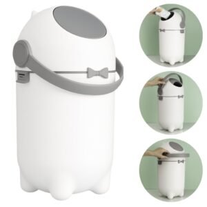 Lixeira antiodor antibacteriana para quarto do bebê, banheiro, fraldas e pet, mágica 3 em 1