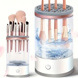 Limpador pincel esponja maquiagem elétrico usb automático lava seca armazena