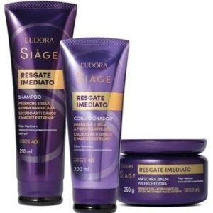 Kit siage resgate imediato condicionador 200ml+ shampoo 250ml+ mascara 250g