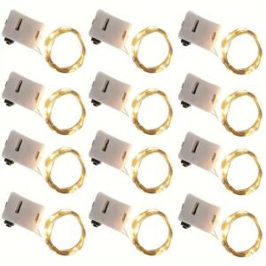 15 kit fio fada 2 metro branco quente/colorido cordão luz decolar festas leds pilha luzes de led para cabana bubble
