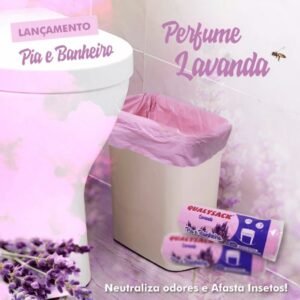 Saco de lixo perfumado lavanda anti odores e insetos