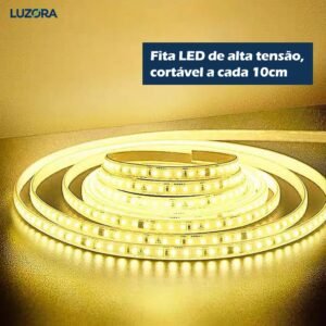 1 a 10 metros fita mangueira de led 3528 120 com conector para decoração 220v branco frio/quente