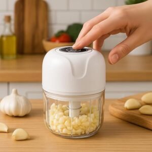 Mini processador elétrico de alimentos portátil com 3 lâminas aço inox usb 250 ml bivolt
