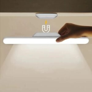 Luminária de led sobrepor bastão recarregável sem fio com suporte magnético e touch 3 cores controle remoto