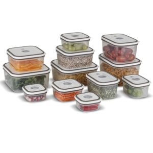 Potes herméticos electrolux de plástico cinza retangular com 12 unidades