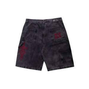 Bermuda jeans jorts baggy balao tripside cruz vermelha estonada